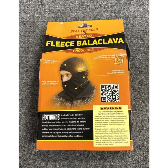 New HotHands Heated One Size Fleece Balaclava Head , Ear & Neck Protection - Picture 2 of 2